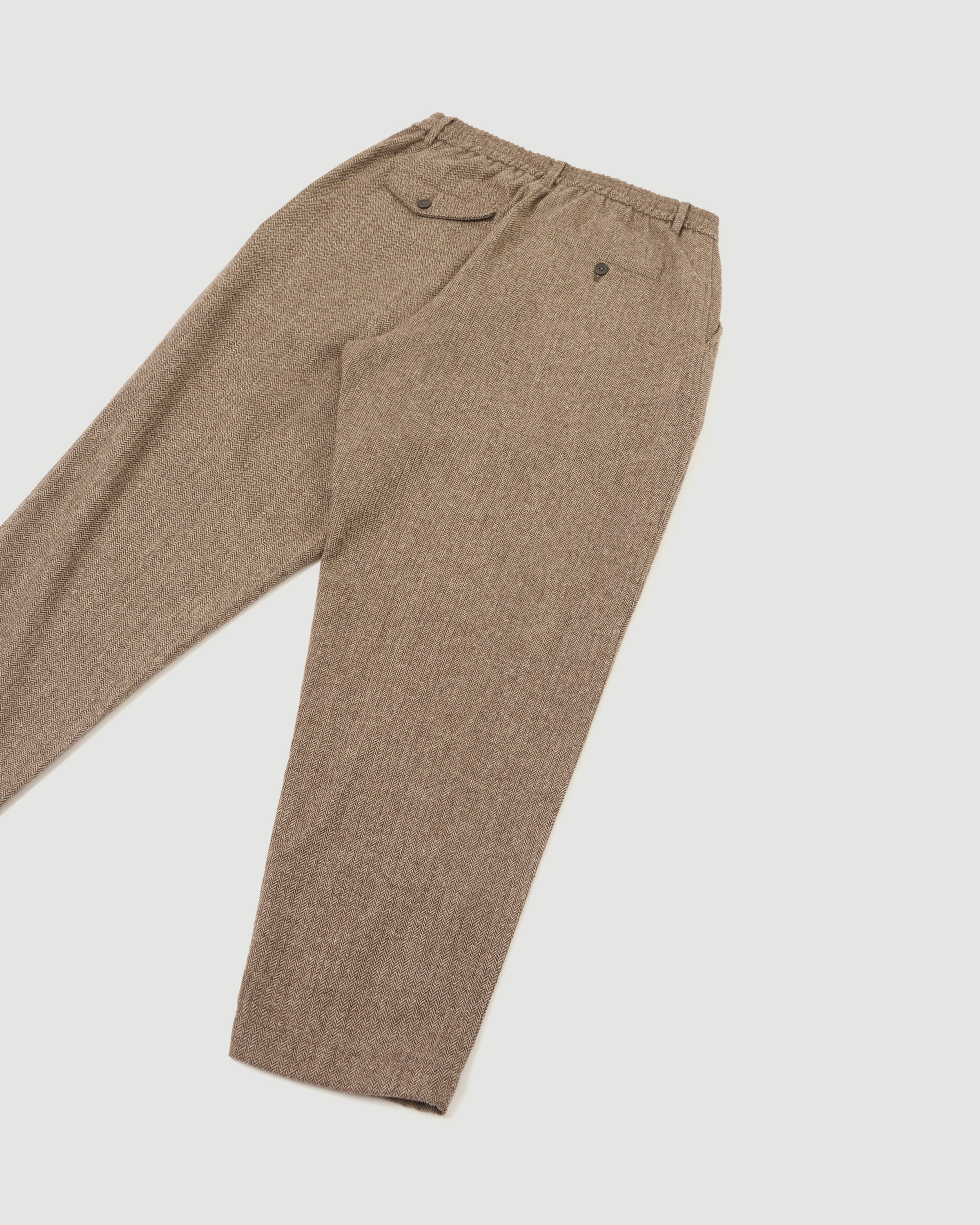 Universal Works Pleated Track Pant Brown Pants Men