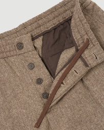 Universal Works Pleated Track Pant Brown Pants Men