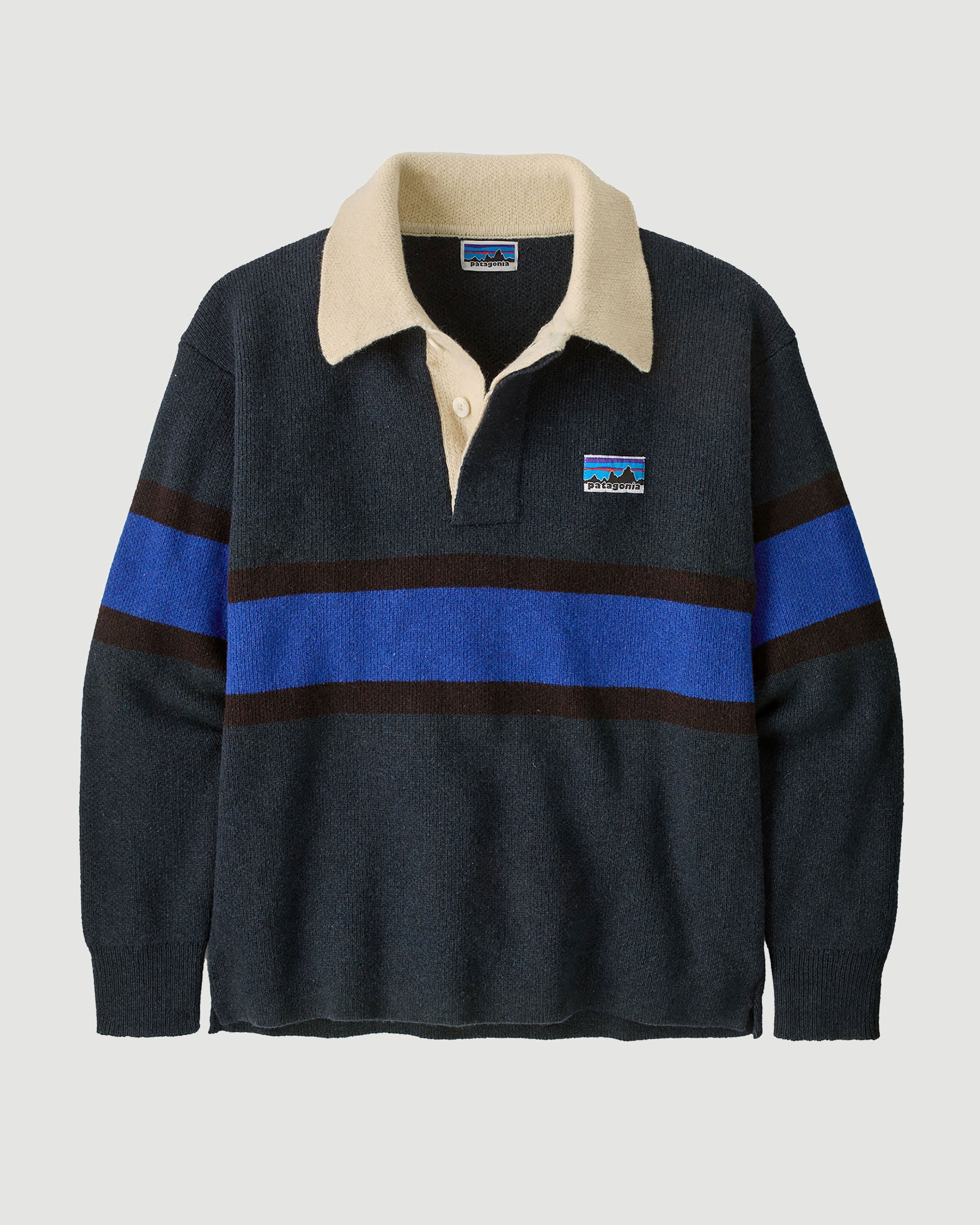 Patagonia Recycled Wool-Blend Rugby Sunken Blue