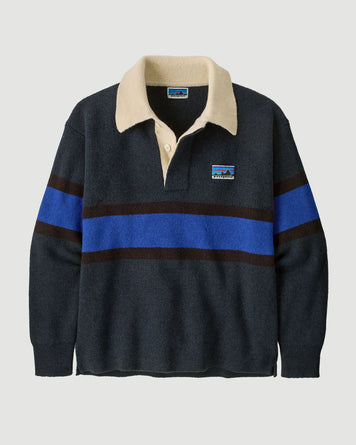 Patagonia Recycled Wool-Blend Rugby Sunken Blue