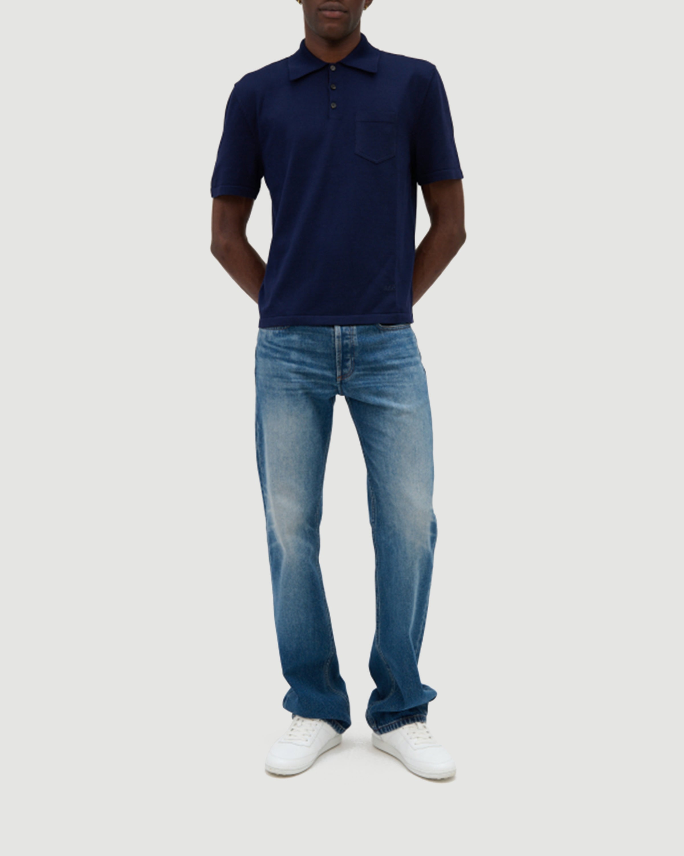 A.P.C. Polo Colin Dark Navy T-shirt S/S Men