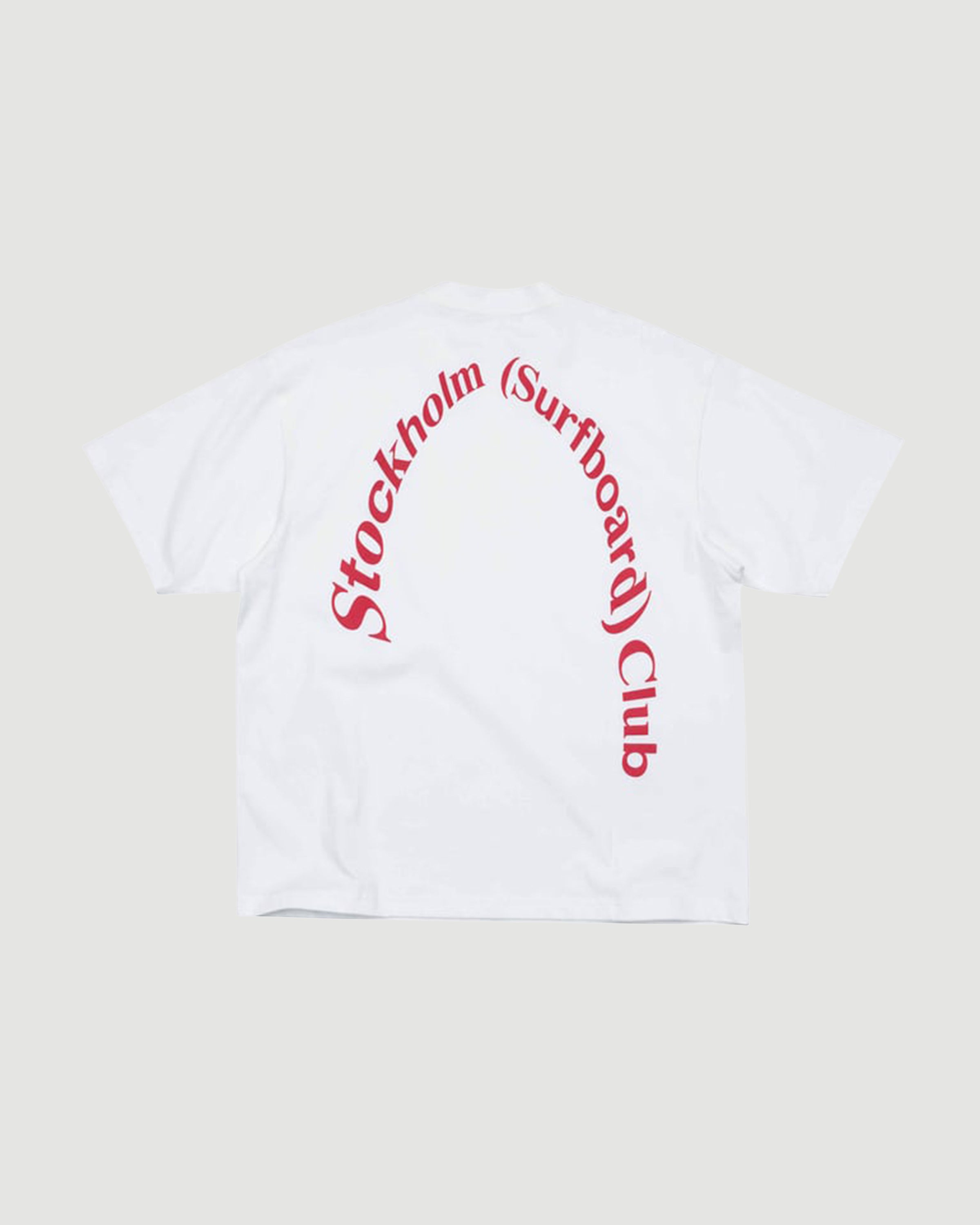 Stockholm Surfboard Club Box Tee Back Logo White T-shirt S/S Men