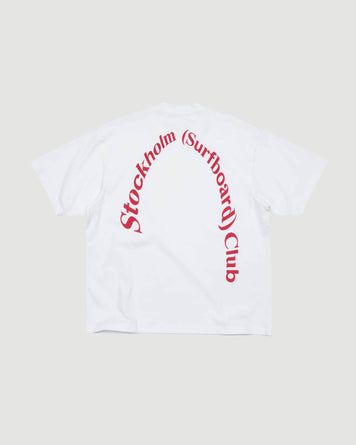 Stockholm Surfboard Club Box Tee Back Logo White T-shirt S/S Men