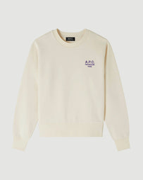 A.P.C. Sweat Boxy Rue Madame Ecru/Purple Sweater Women