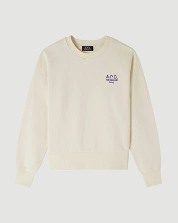 A.P.C. Sweat Boxy Rue Madame Ecru/Purple Sweater Women