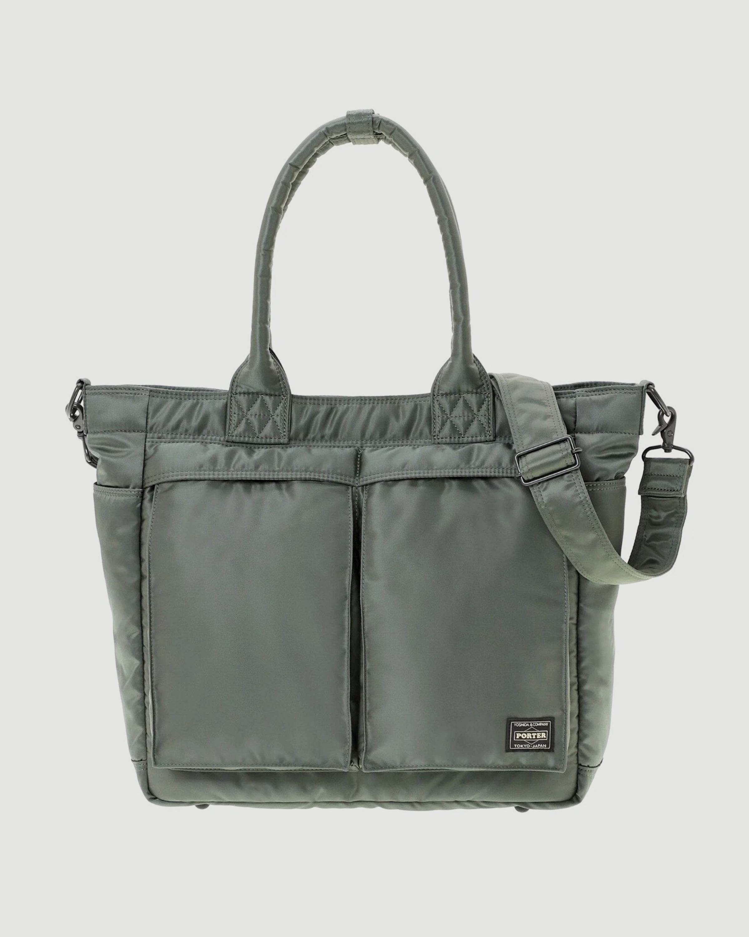 Porter Yoshida Tanker Tote Bag (L) Sage Green Bags Men