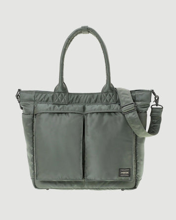Porter Yoshida Tanker Tote Bag (L) Sage Green Bags Men