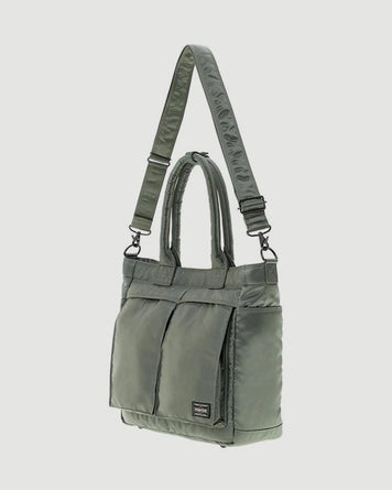 Porter Yoshida Tanker Tote Bag (L) Sage Green Bags Men