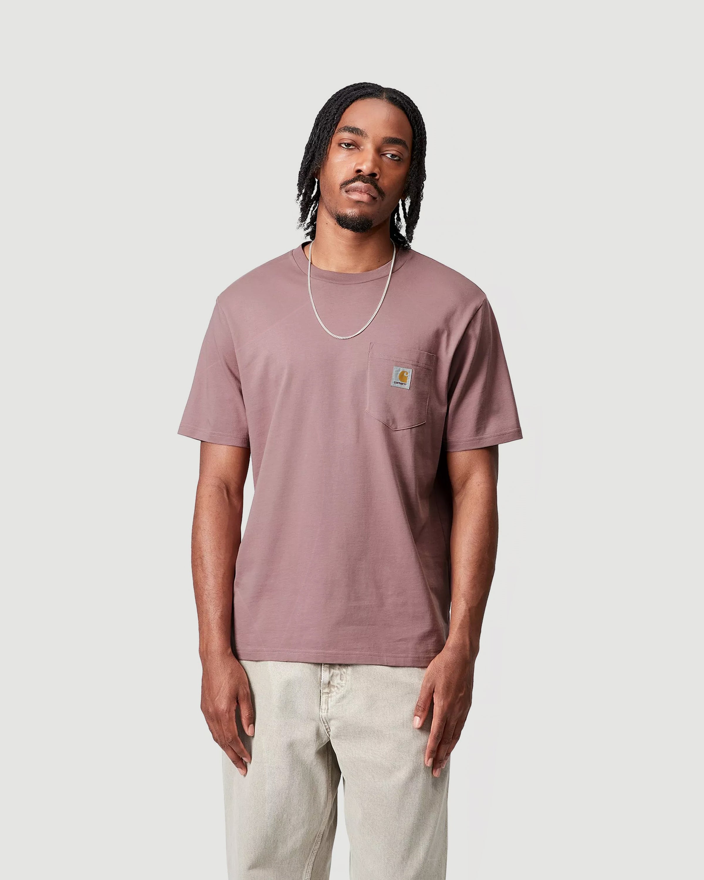 Carhartt WIP S/S Hudson Pocket T-Shirt Daphne Chalk T-shirt S/S Men