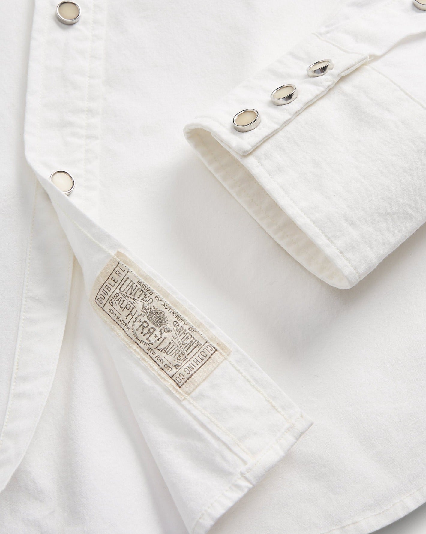 RRL Buffalo West Sport Shirt White Shirt L/S Men