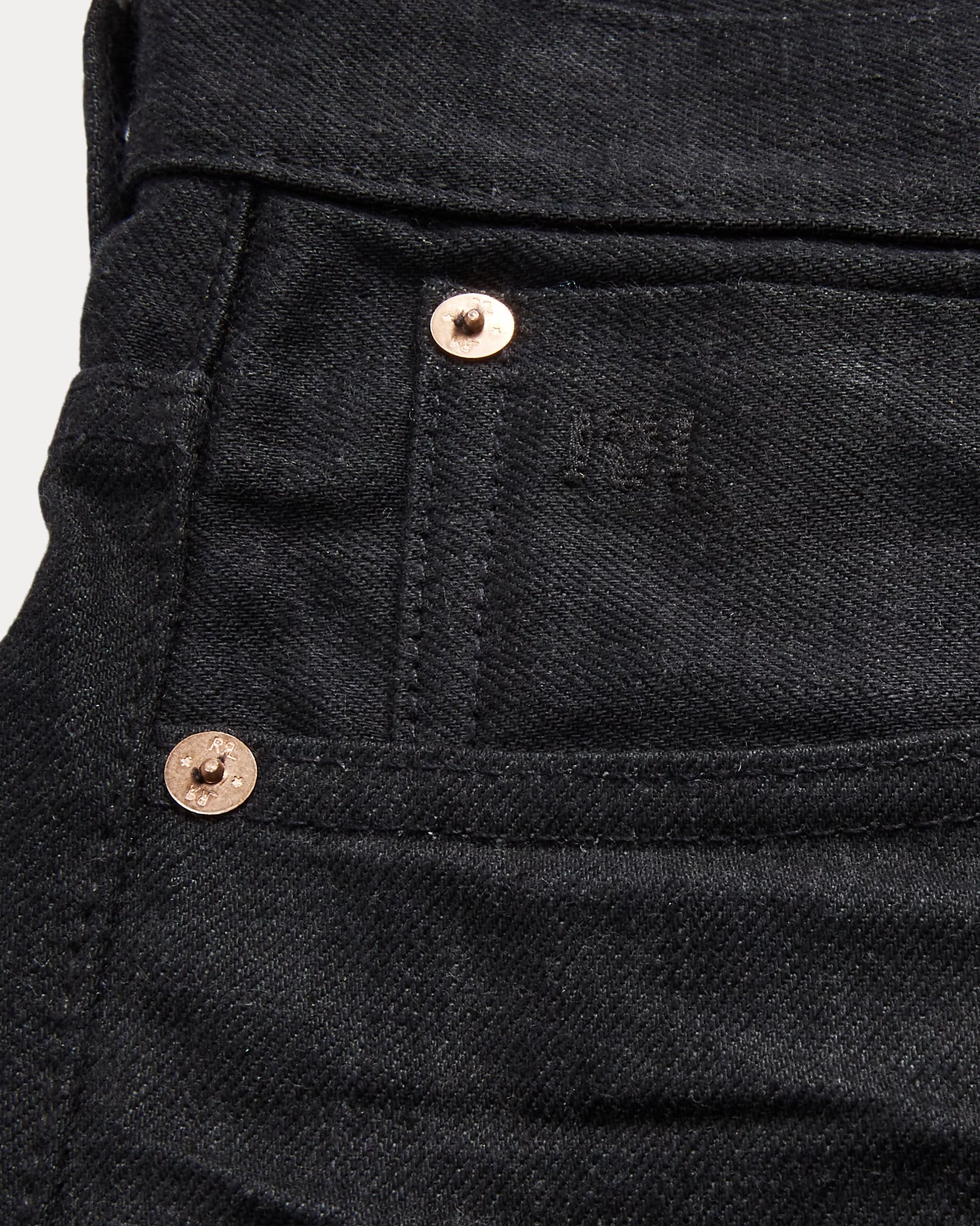 RRL Vintage Fit 5-Pocket Black on Black Denim Men