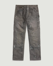 RRL Engineer Fit Carpenter Pant Distressed Canvas Grey Pants Men
