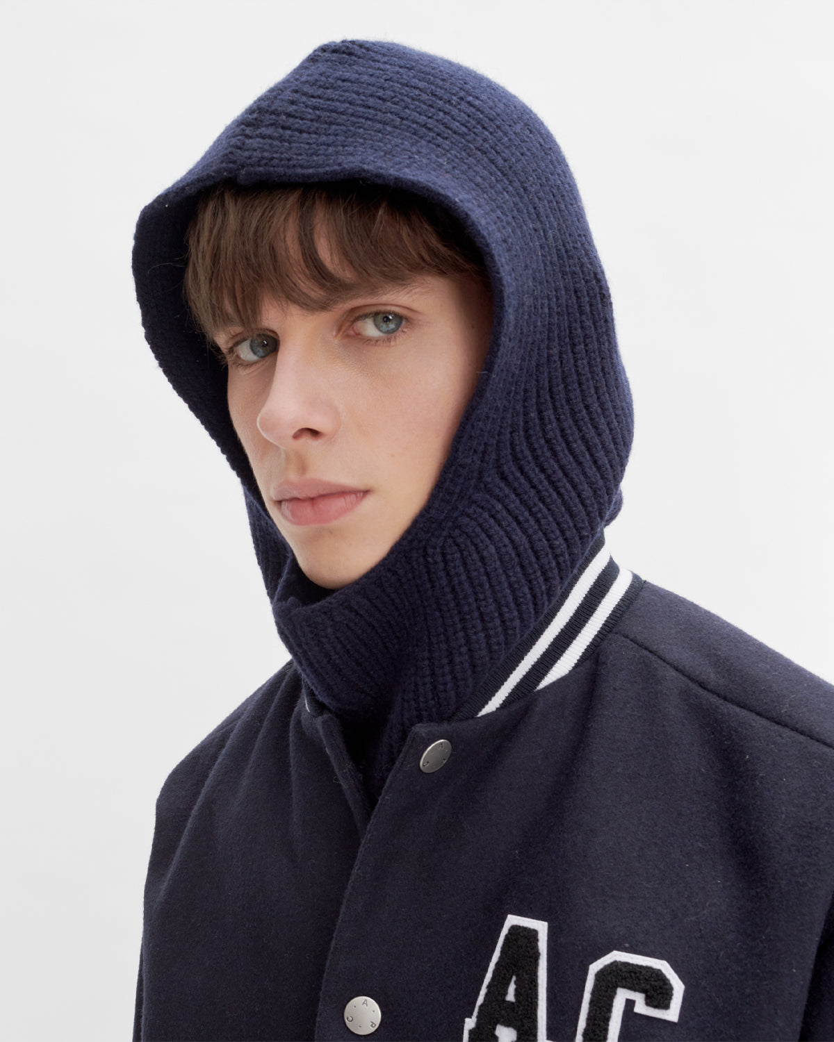 A.P.C. Ski Mask Sacha Dark Navy Headwear Unisex