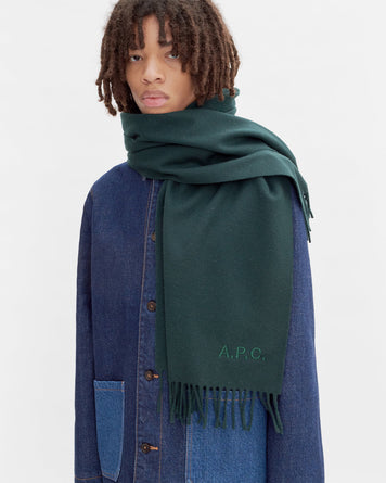 A.P.C. Scarf Ambroise Forest Green Scarfs & Gloves