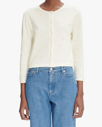 A.P.C. Cardigan Scarlett Ecru T-Shirt L/S Women