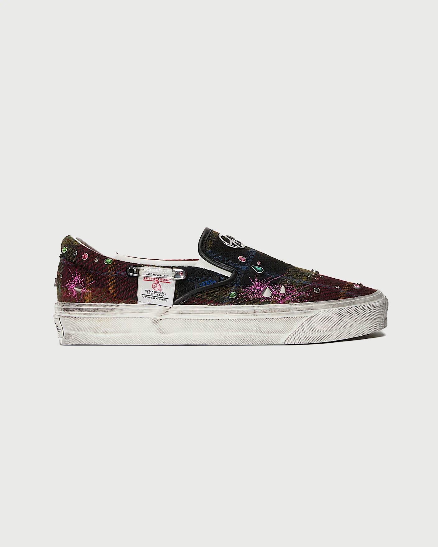 LX Slip On 98 Harris Tweed - Red/Blue