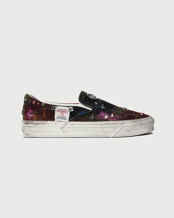 LX Slip On 98 Harris Tweed - Red/Blue