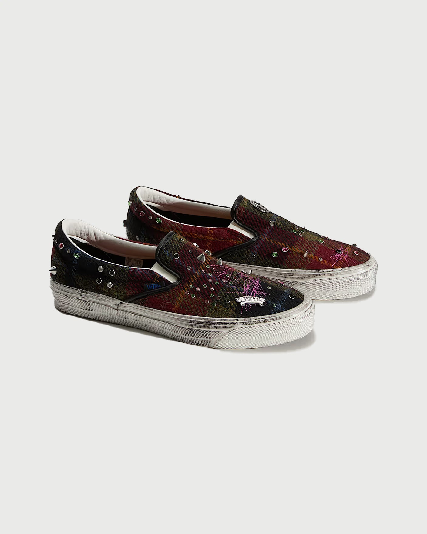LX Slip On 98 Harris Tweed - Red/Blue
