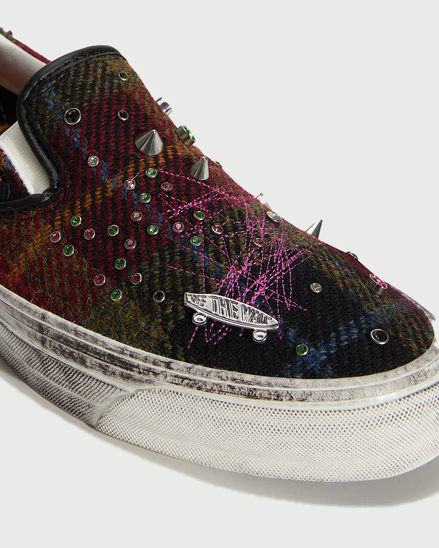 LX Slip On 98 Harris Tweed - Red/Blue