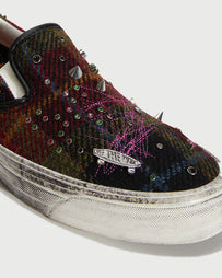 LX Slip On 98 Harris Tweed - Red/Blue