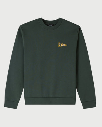 A.P.C. Sweat Standard College Dark Green Sweater Men