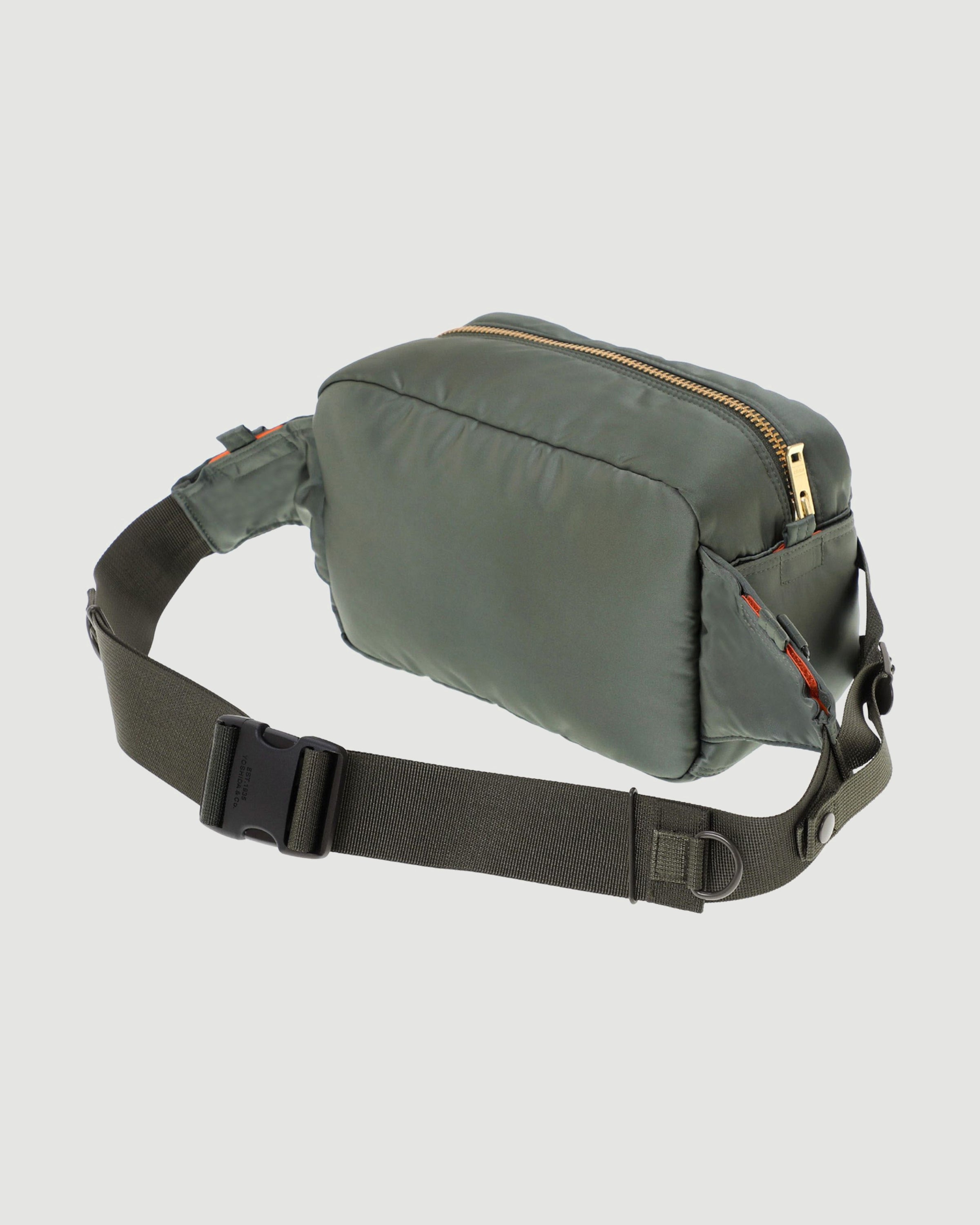 Porter Yoshida Tanker Waist Bag Sage Green Large Bags Unisex