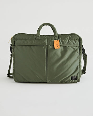 Porter Yoshida Tanker 2Way Briefcase Sage Green Bags Unisex