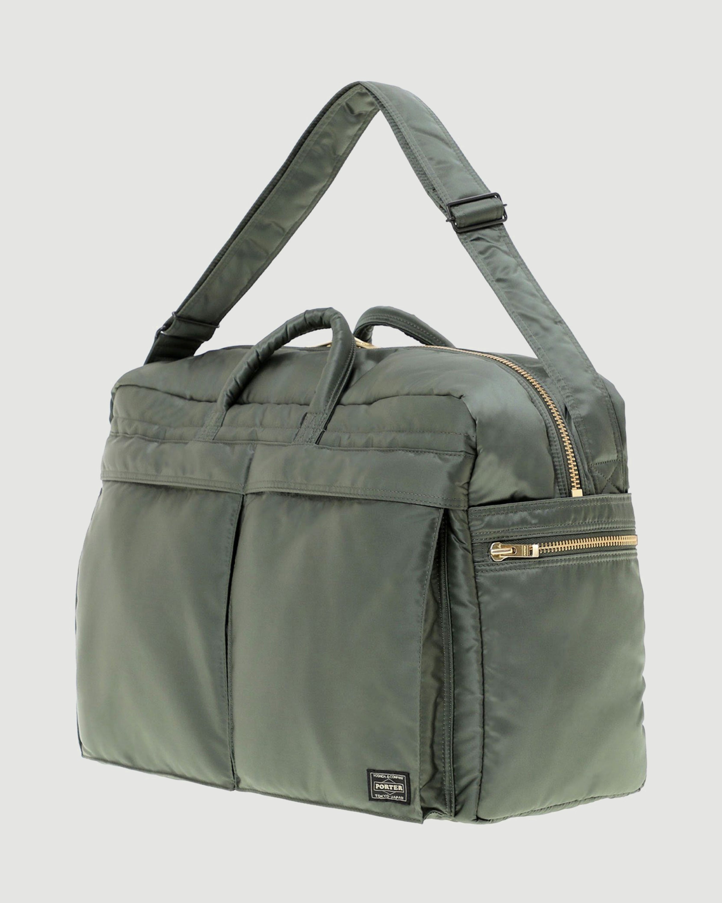 Porter Yoshida Tanker 2Way Duffle Bag (S) Sage Green Bags Unisex