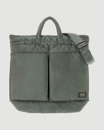 Porter Yoshida Tanker 2Way Helmet Bag (M) Sage Green Bags Unisex