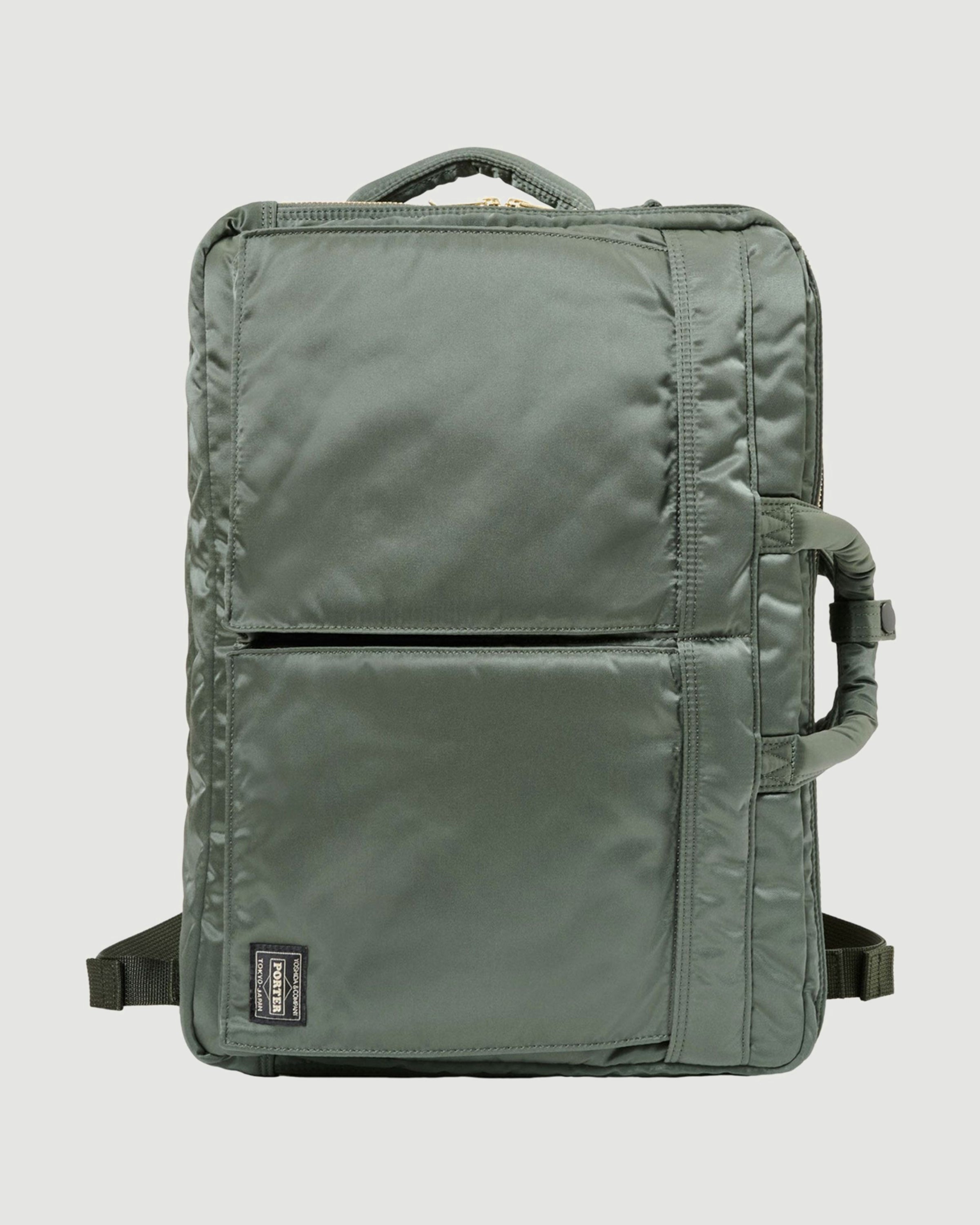 Porter Yoshida Tanker 3Way Briefcase Sage Green Bags Unisex