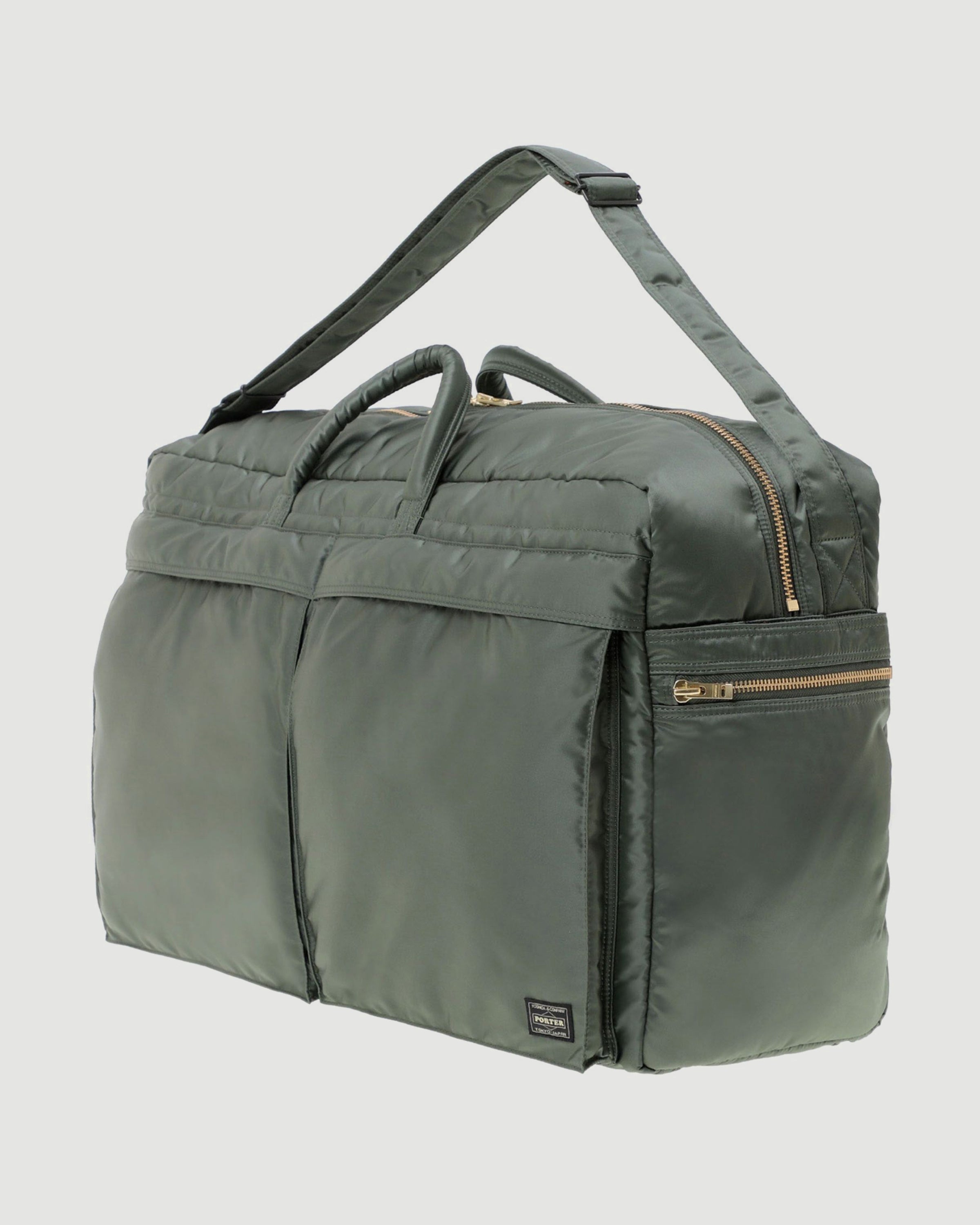 Porter Yoshida Tanker 2Way Duffle Bag (L) Sage Green Bags Unisex