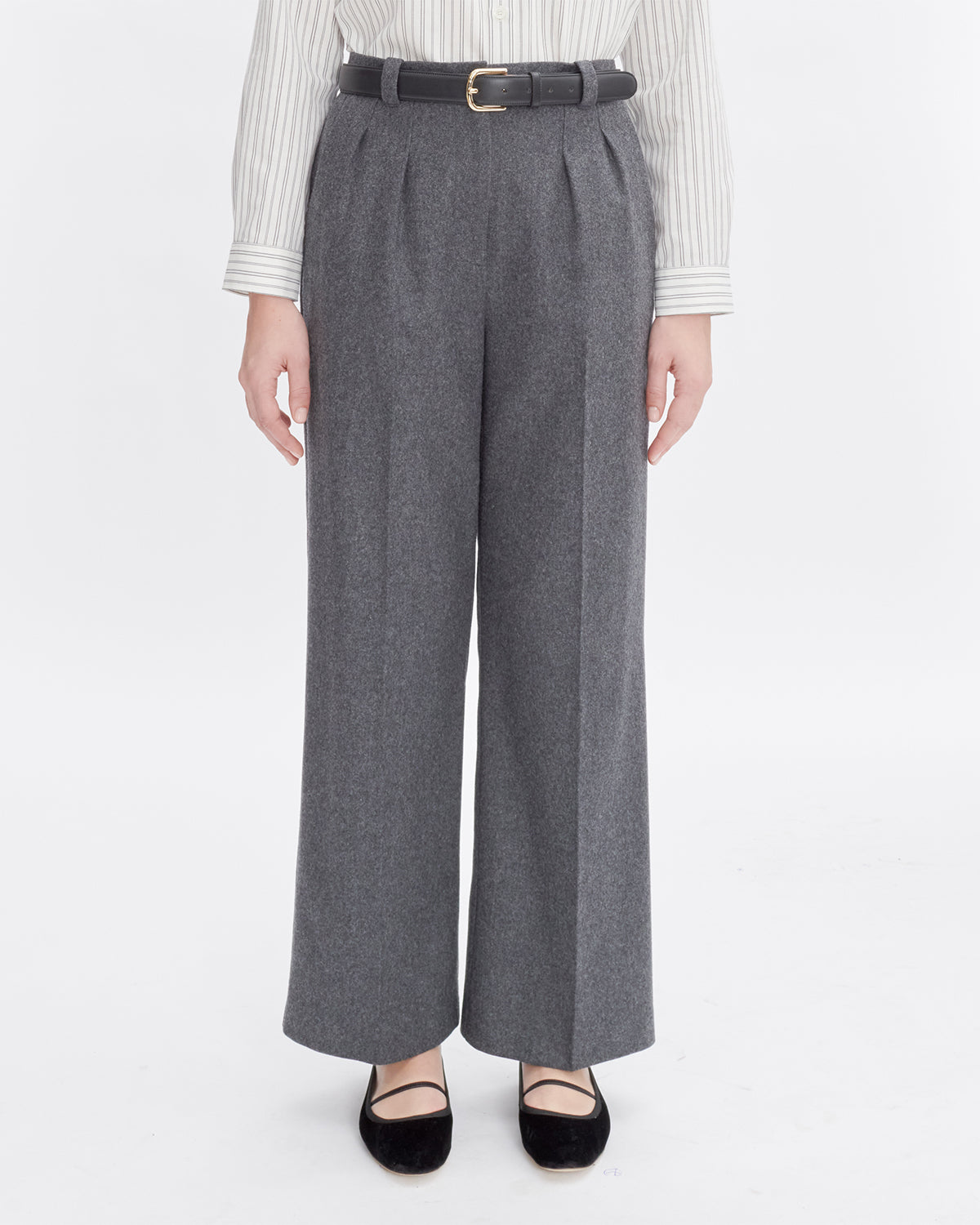 A.P.C. Pantalon Tressie Heathered Anthracite Pants Women