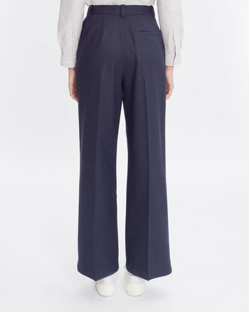 A.P.C. Pantalon Tressie Heathered Marine Pants Women