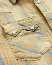RRL Sawtooth Long Sleeve Sport Shirt Yellow Shirt L/S Men