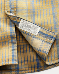 RRL Sawtooth Long Sleeve Sport Shirt Yellow Shirt L/S Men