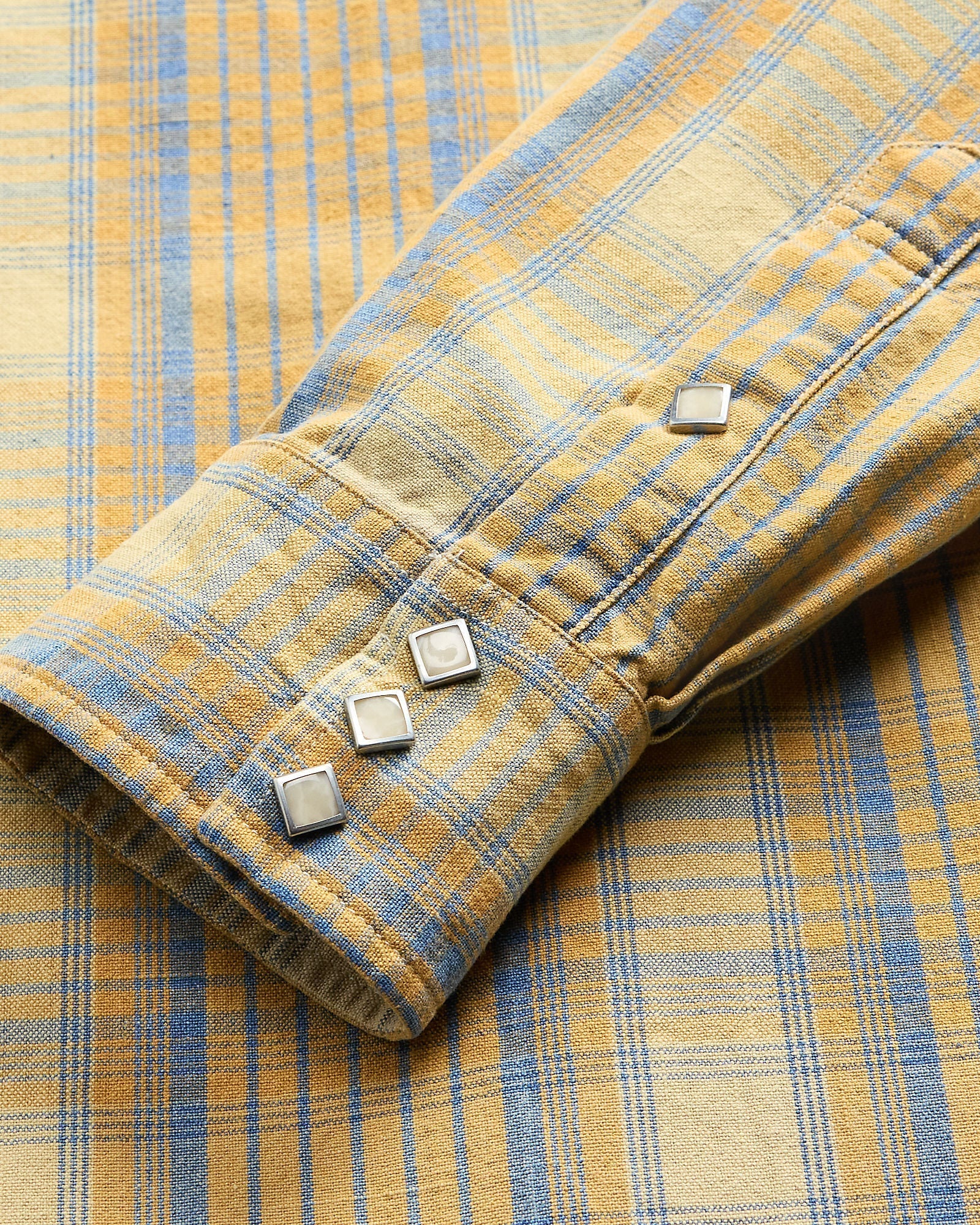 RRL Sawtooth Long Sleeve Sport Shirt Yellow Shirt L/S Men