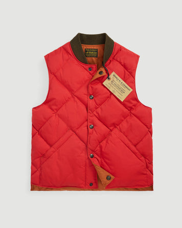 RRL William Vest Lined Vest Vintage Orange JKT Short Men