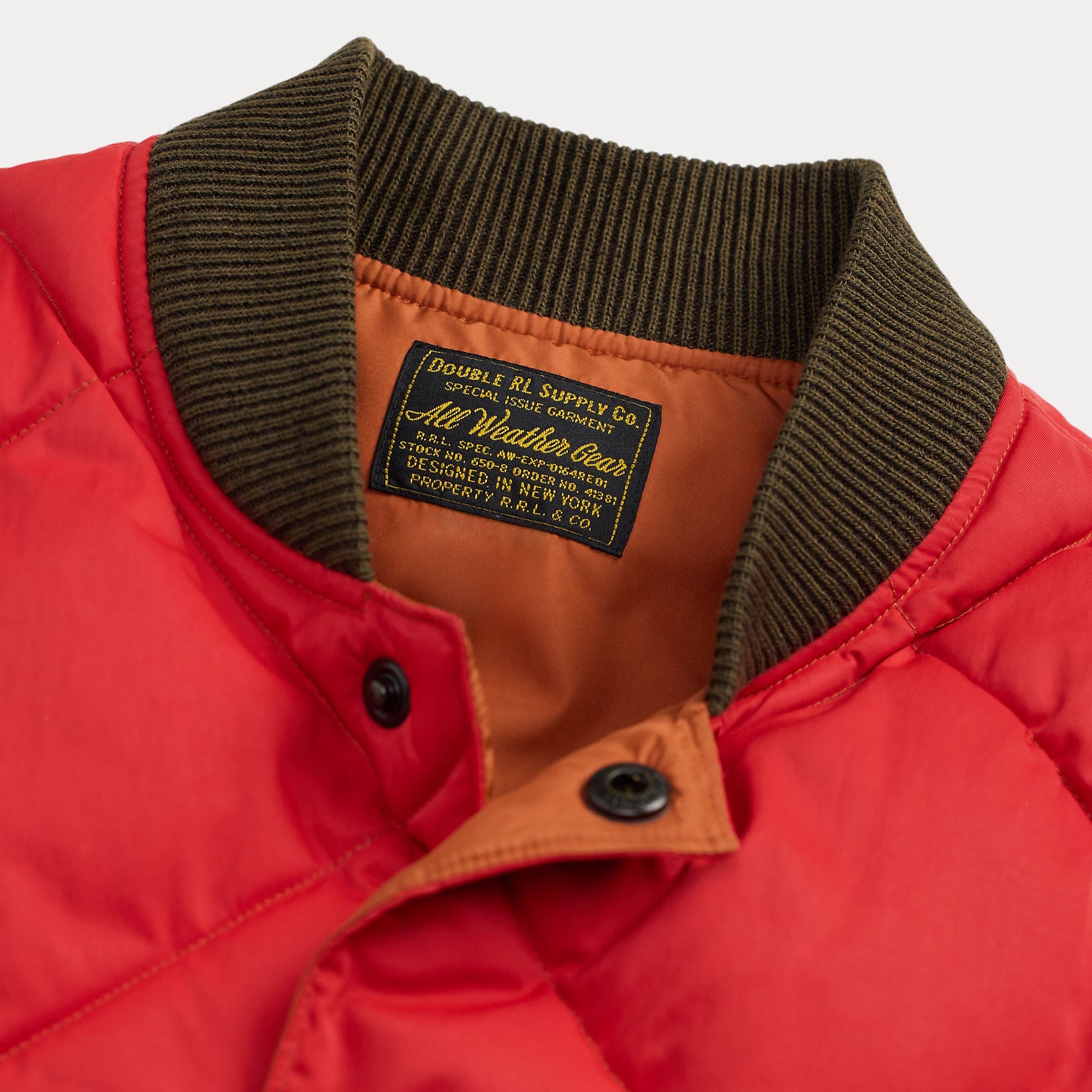 RRL William Vest Lined Vest Vintage Orange JKT Short Men