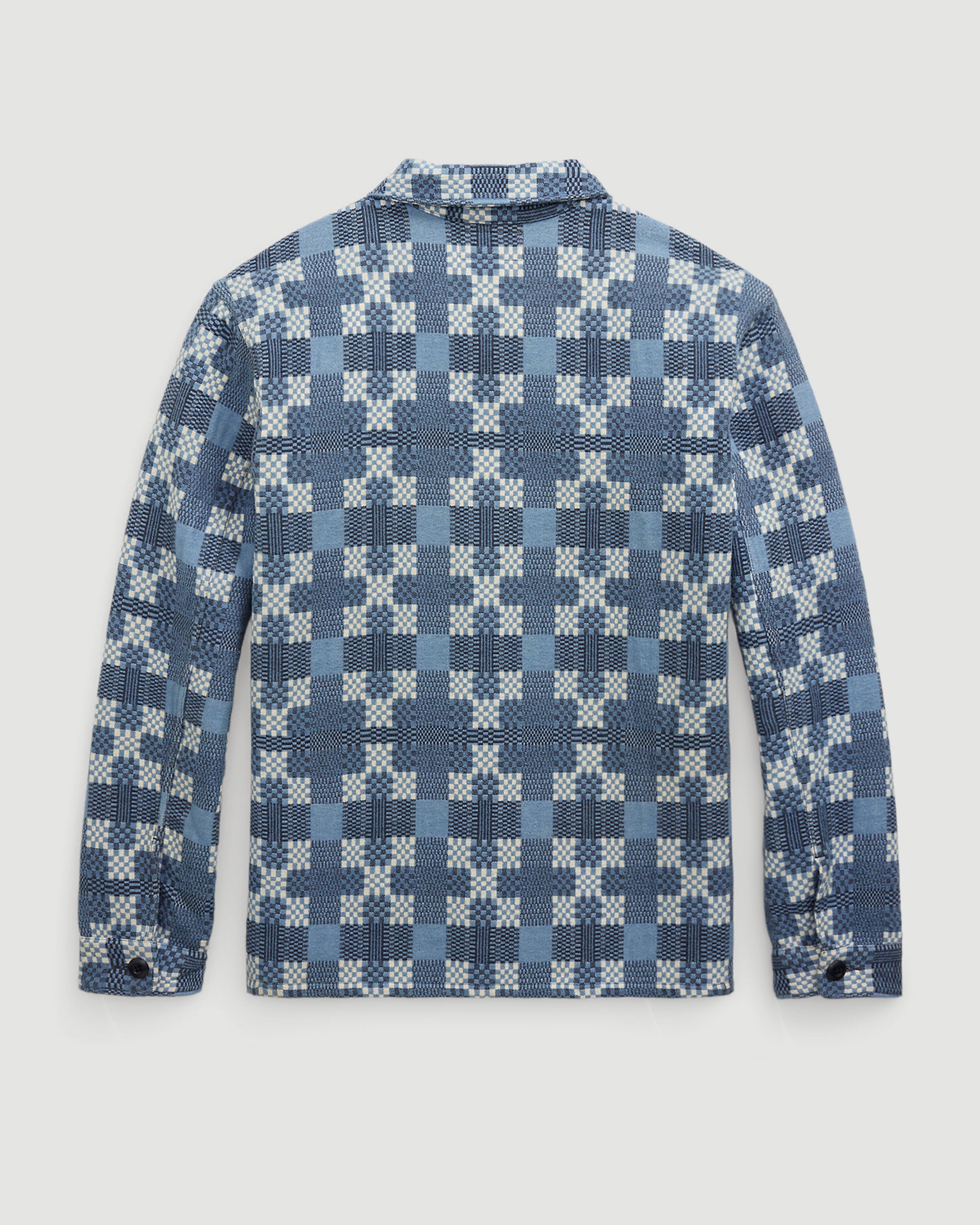 RRL Regiment Long Sleeve Sport Shirt Blue Shirt L/S Men