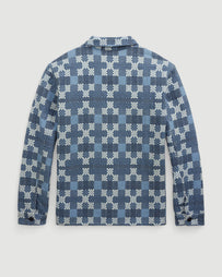 RRL Regiment Long Sleeve Sport Shirt Blue Shirt L/S Men