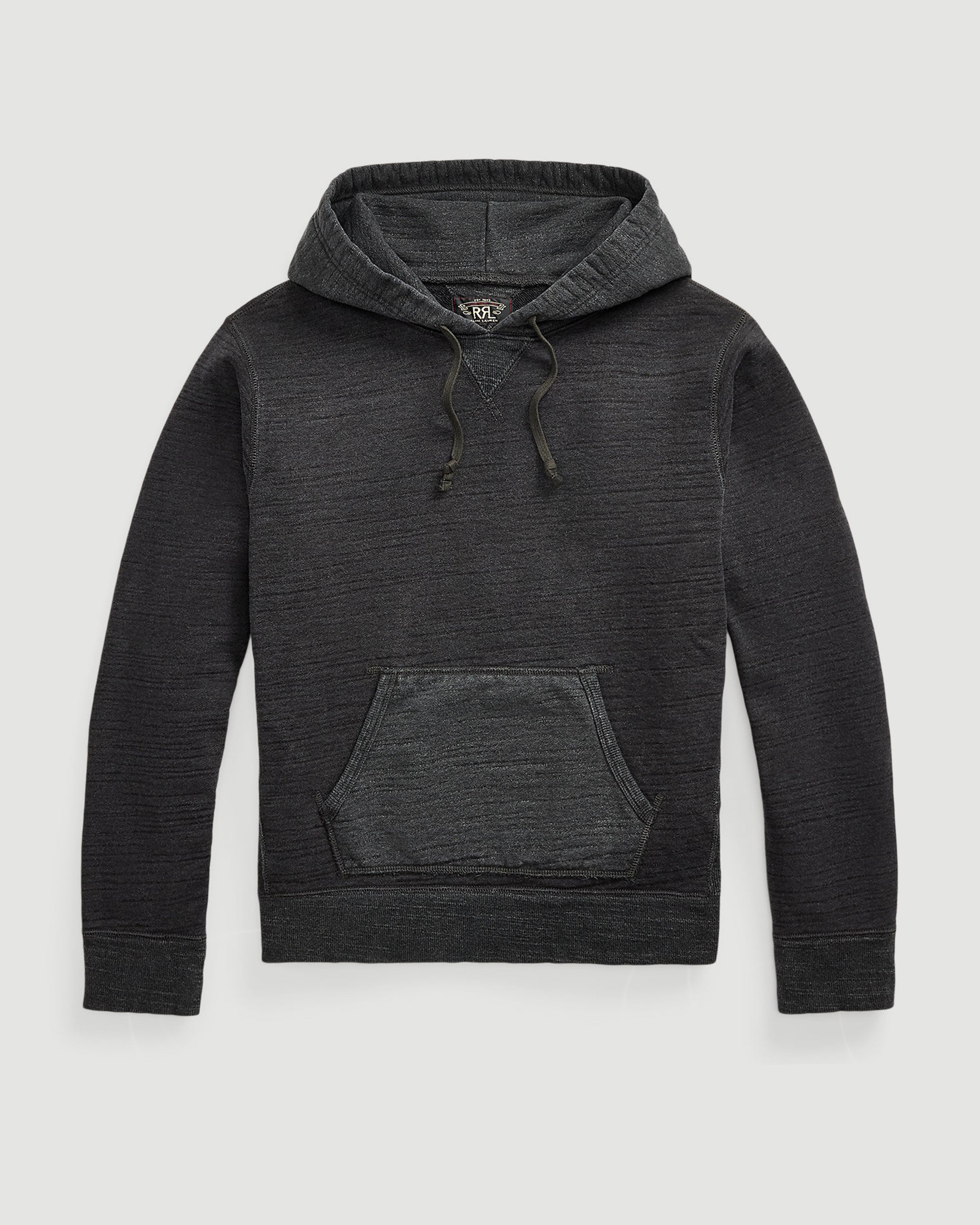 RRL Two Tone Hood Long Sleeve Sweatshirt Charcoal Heather Sweater Men