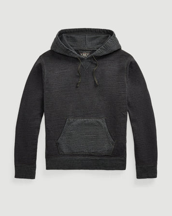 RRL Two Tone Hood Long Sleeve Sweatshirt Charcoal Heather Sweater Men