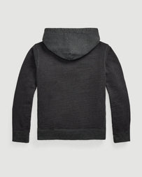 RRL Two Tone Hood Long Sleeve Sweatshirt Charcoal Heather Sweater Men