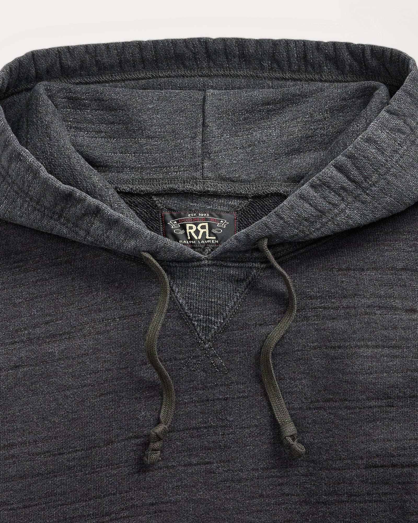 RRL Two Tone Hood Long Sleeve Sweatshirt Charcoal Heather Sweater Men
