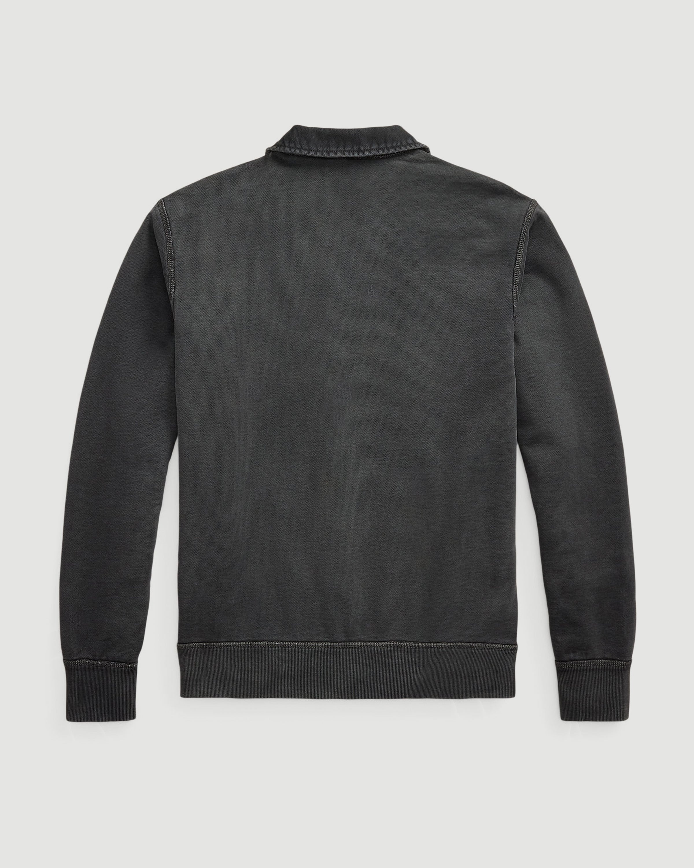 RRL Quarter Zip Long Sleeve Pullover Faded Black Sweater Men
