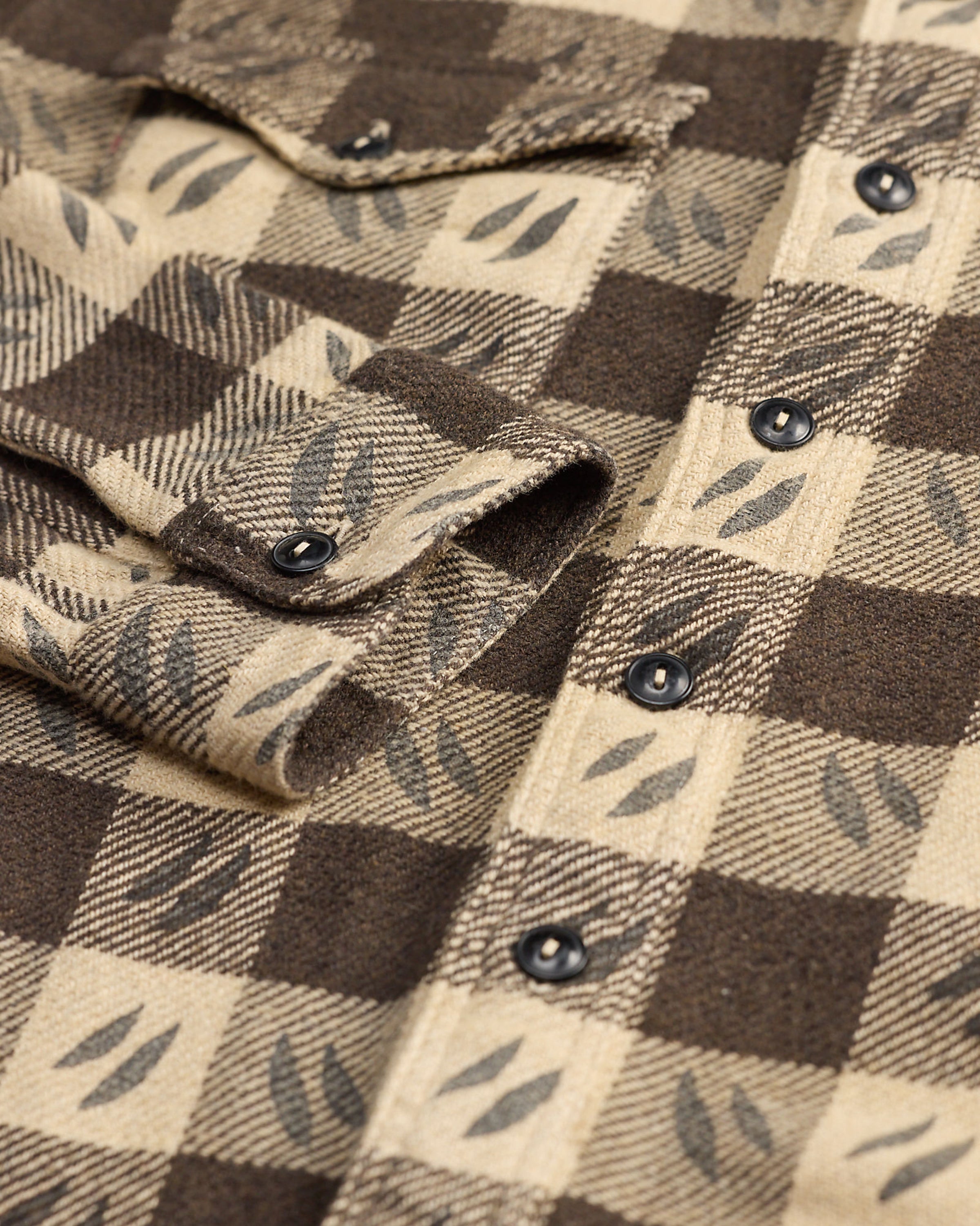 RRL Woven Sport Shirt Brown/Cream Shirt L/S Men