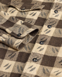 RRL Woven Sport Shirt Brown/Cream Shirt L/S Men
