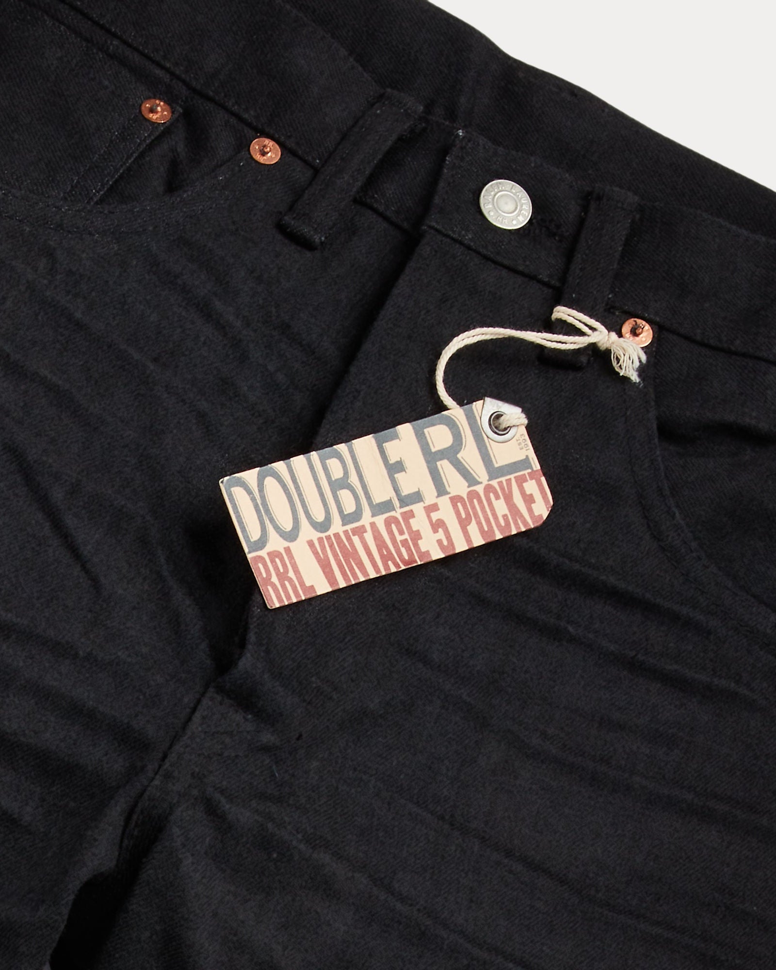 RRL Vintage Fit 5-Pocket Black on Black Denim Men