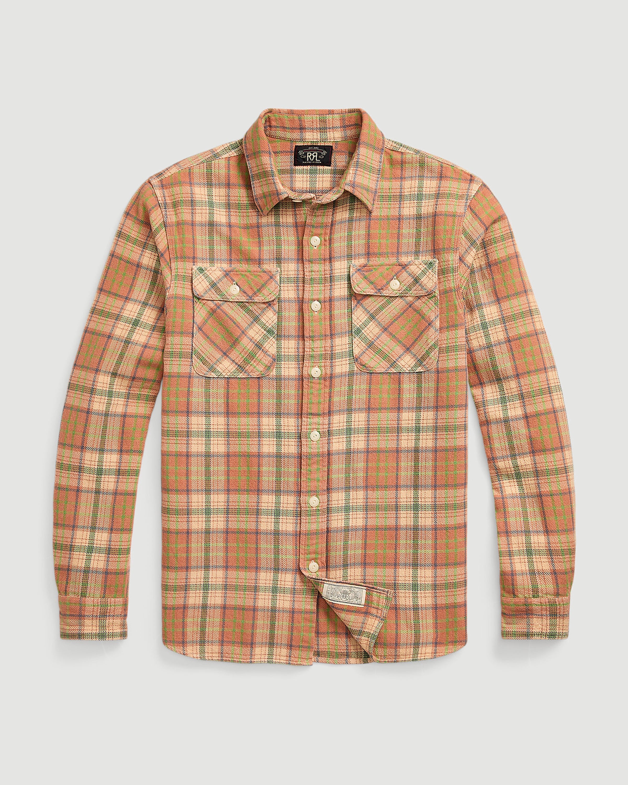 RRL Matlock Western Sport Shirt Orange/Multi Shirt L/S Men