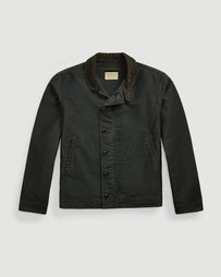 RRL Bower Deck Lined Bomber Vintage Black JKT Short Men